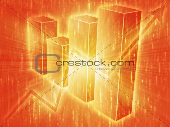 Spreadsheet business charts illustration