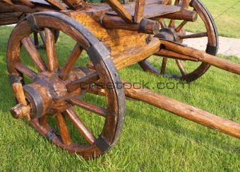 A wooden cart