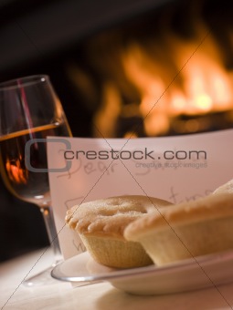 Santa Plate of Mince Pie Sherry and a Letter