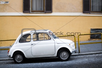 compact car on Italian street