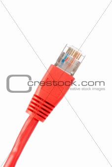 Red network cable