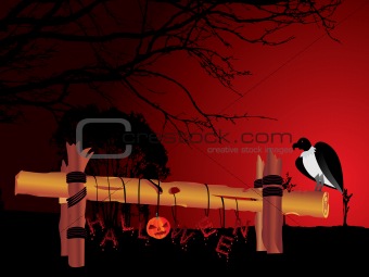 halloween background, illustration
