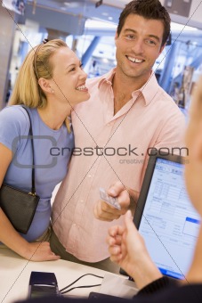 Couple shopping in store