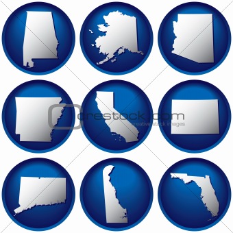 Nine United States Buttons