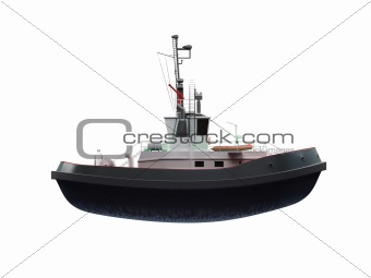 small boat front view