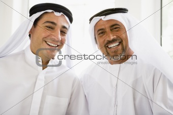 Portrait of two Middle Eastern men