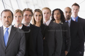 Group of office staff lined up