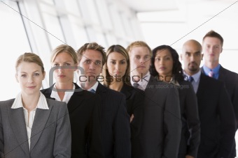 Group of office workers lined up