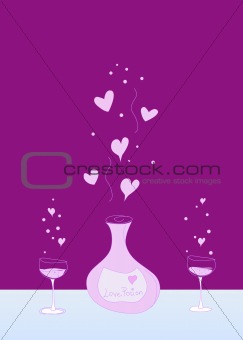 love potion stylized illustration