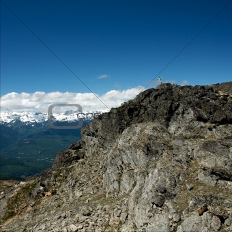 Summit of Whistler Mountain at summertime