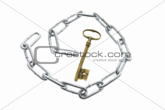 Skeleton Key and Chain