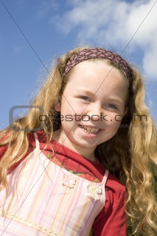 smiling girl with freckles