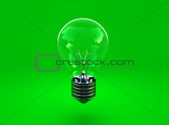 green eco light bulb background
