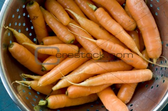 carrots in collander