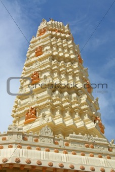 Hindu Temple Gleaming in the Sun