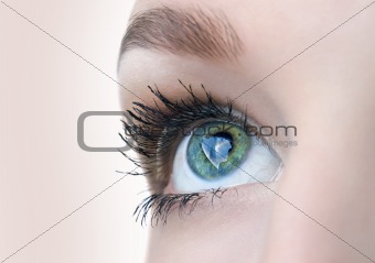 beautiful eye closeup