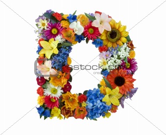 Flower Alphabet - D
