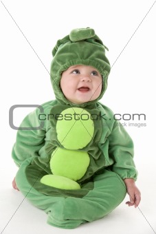 Baby in peas in pod costume