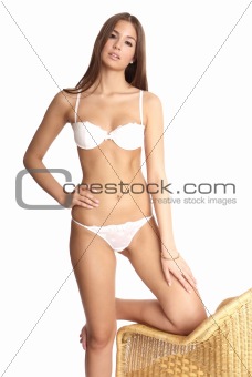 young woman with lingerie