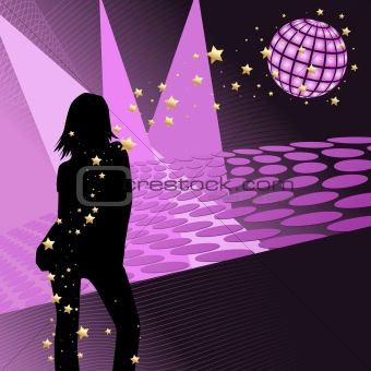 Disco party girl
