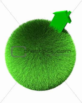 green house on sphere of grass