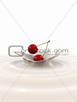 cherry milk splash