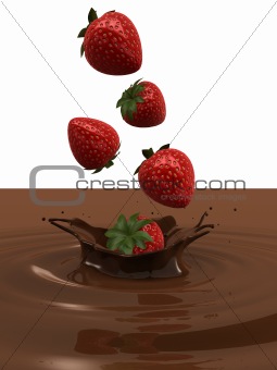 strawberry choko splash