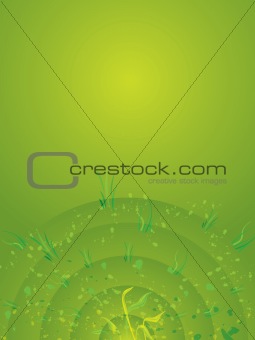 background green radiate