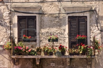 Old windows in Croatia