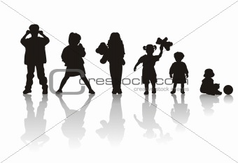 children's silhouettes
