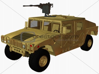 3D Render of Military vehicle