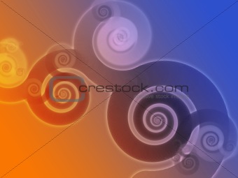 Abstract swirly floral grunge illustration