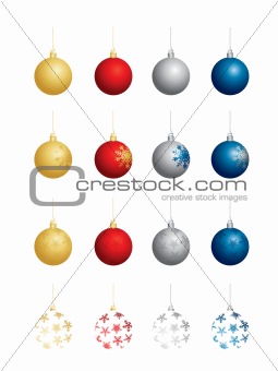Christmas baubles.