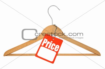 coat hanger and price tag 
