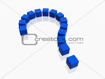 question-mark in blue