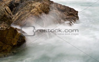 soft water on rocks