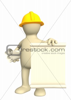 3d  builder with rolls of documents
