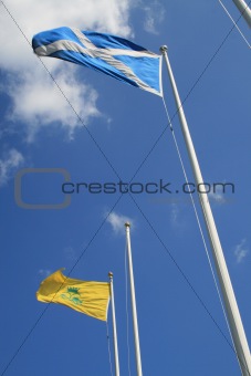 Flags flying high