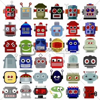 Robot Head Icons