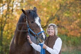 Woman and Horse Laughing