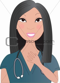 Asian Nurse Smiling