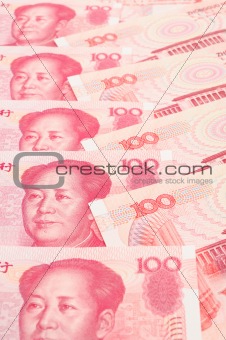 China yuan closeup