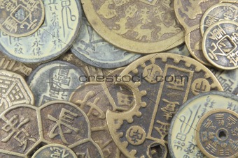 Asian Old Business Currency Coins