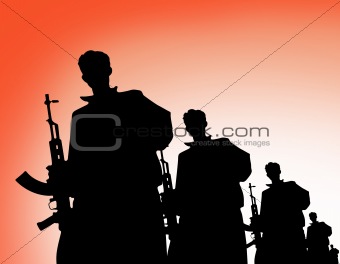 Terrorist silhouette