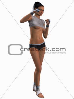 Sexy Kick Boxing Poses