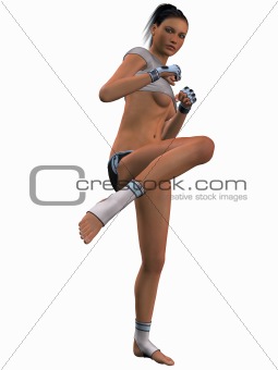 Sexy Kick Boxing Poses