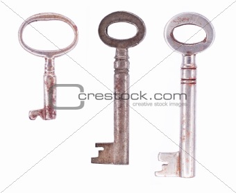 Three vintage keys