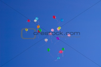Balloons on a sky