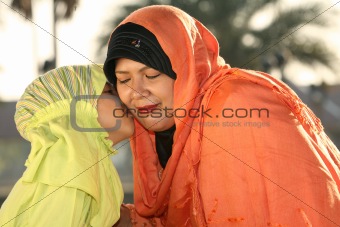 Muslim Mother and Child