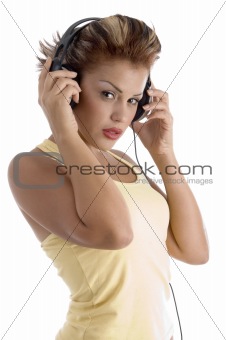 sexy woman with headphone